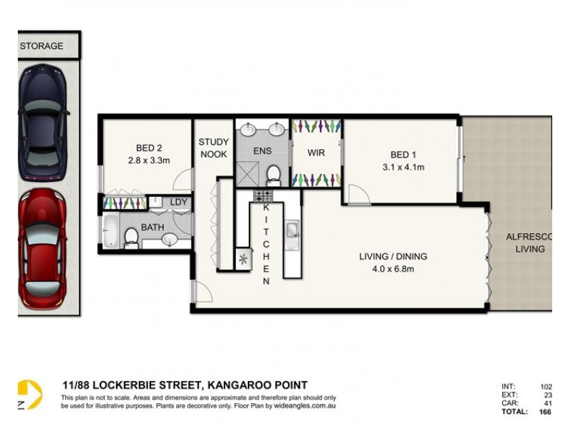 88 Lockerbie Street, Kangaroo Point QLD 4169 Floorplan