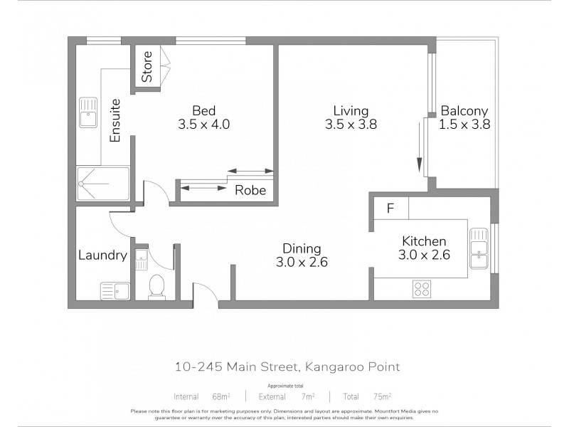 10/245 Main Street, Kangaroo Point QLD 4169 Floorplan