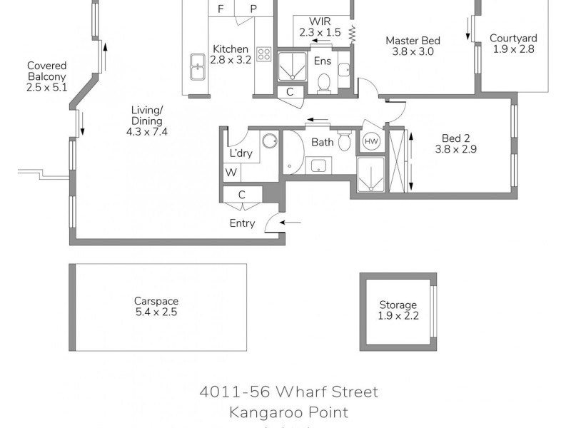 56 Wharf Street, Kangaroo Point QLD 4169 Floorplan