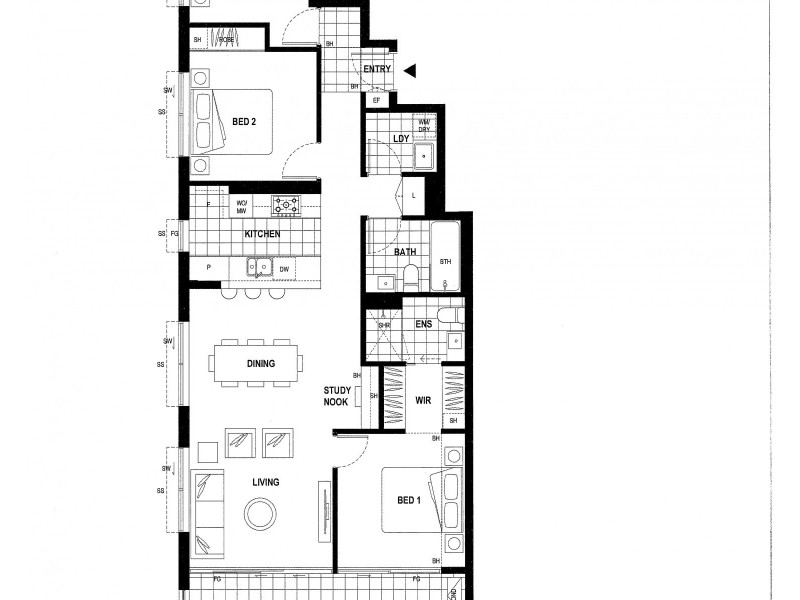 104/50 Connor Street, Kangaroo Point QLD 4169 Floorplan