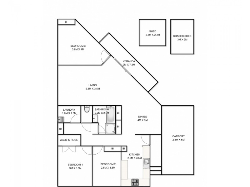 2/26 Oliver Street, Grafton NSW 2460 Floorplan