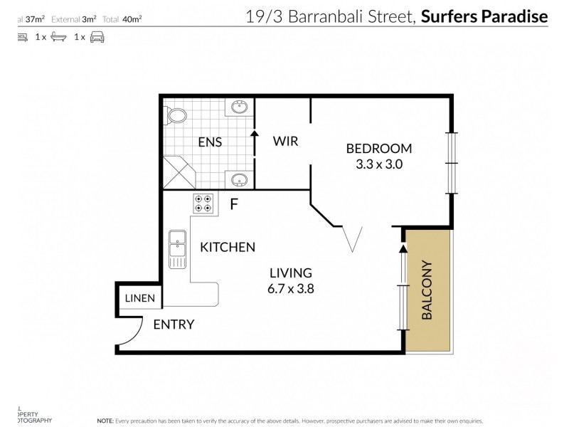 19/3-5 Barranbali Street, Surfers Paradise QLD 4217