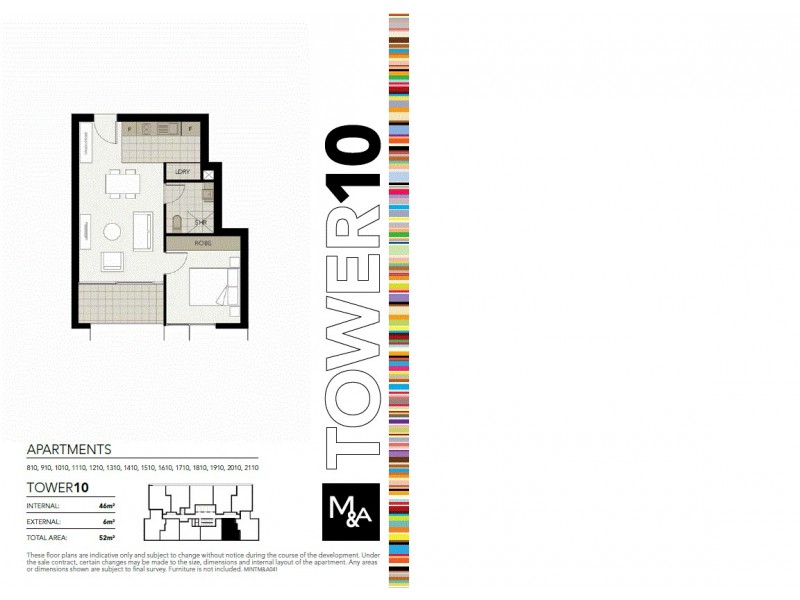 1210/25 Connor Street, Fortitude Valley QLD 4006 Floorplan