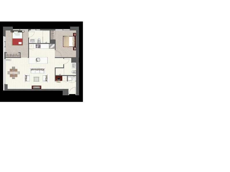 Apt 1213 128 Brookes St, Fortitude Valley QLD 4006 Floorplan