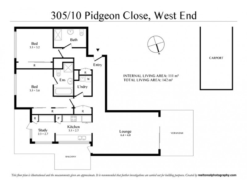 10 Pidgeon Cl., West End QLD 4101 Floorplan