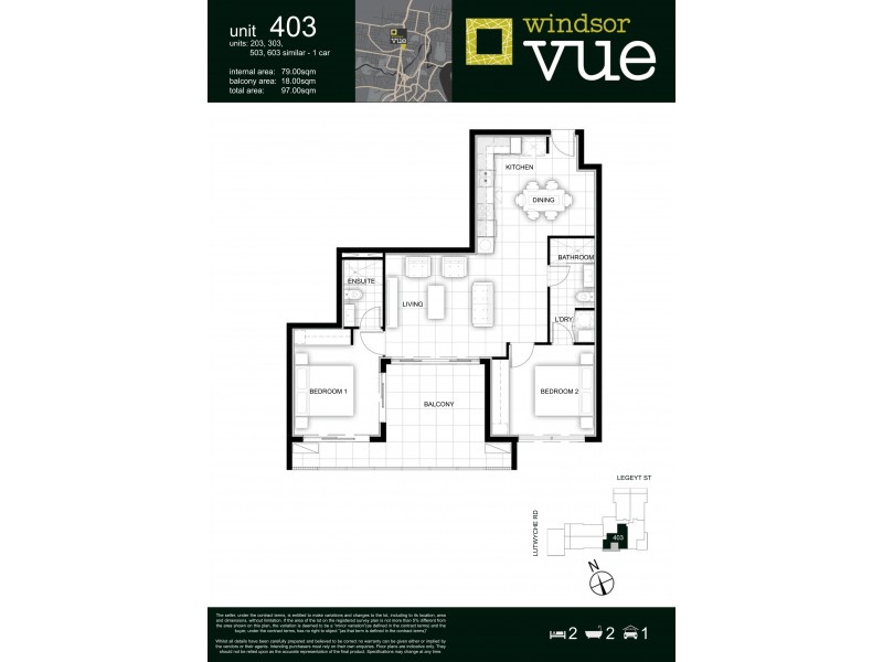 203/9 Le Geyt Street, Windsor QLD 4030 Floorplan