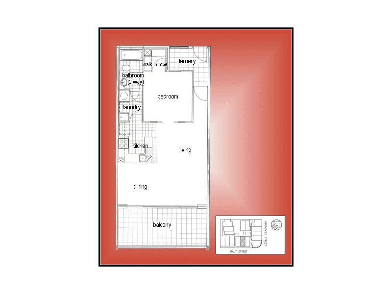 407 / 20 malt st, Fortitude Valley QLD 4006 Floorplan