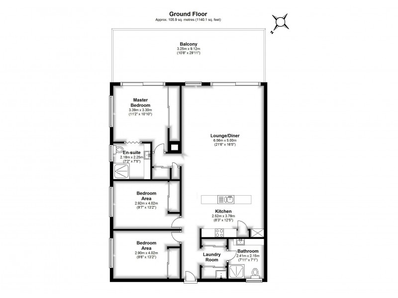 U301/19 Tank St, Kelvin Grove QLD 4059 Floorplan