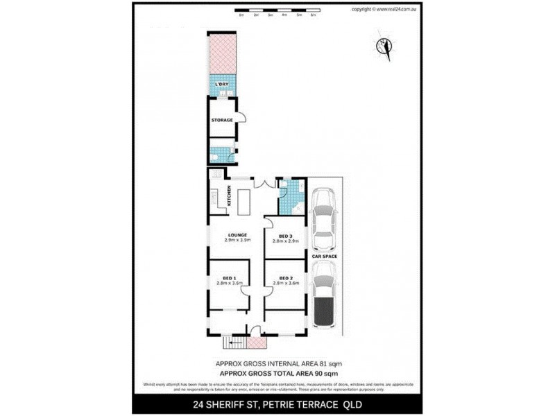 24 Sheriff Street, Petrie Terrace QLD 4000 Floorplan