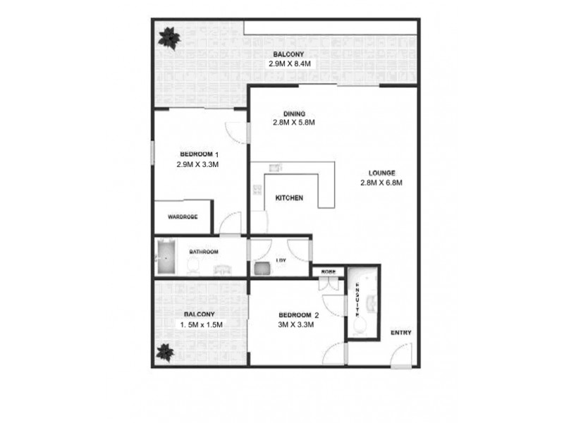 413/20 Malt, Fortitude Valley QLD 4006 Floorplan