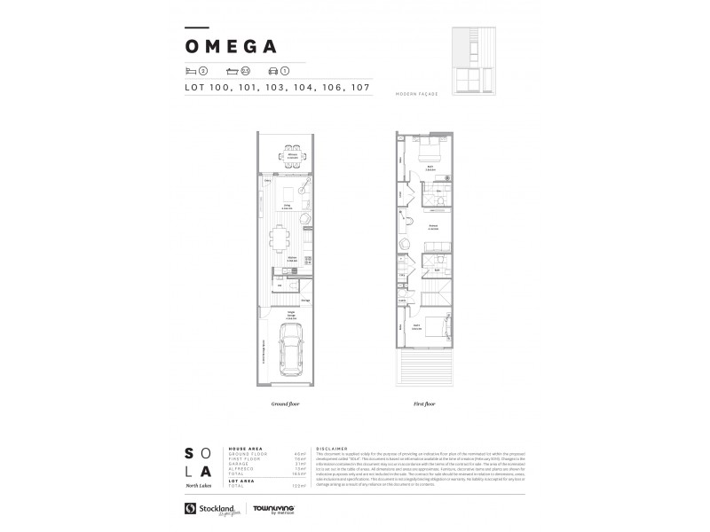 100/25 The Corso, North Lakes QLD 4509 Floorplan