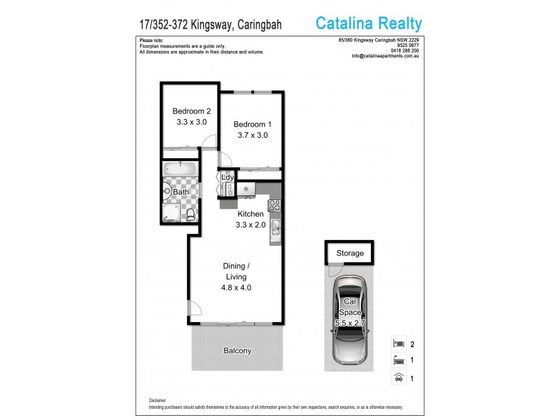 352 Kingsway, Caringbah NSW 2229 Floorplan