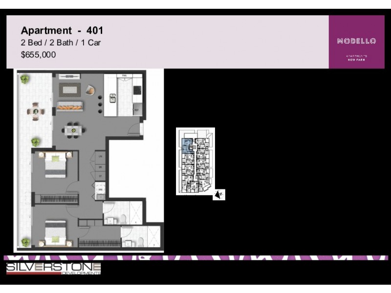 401/584 BRUNSWICK STREET, New Farm QLD 4005 Floorplan