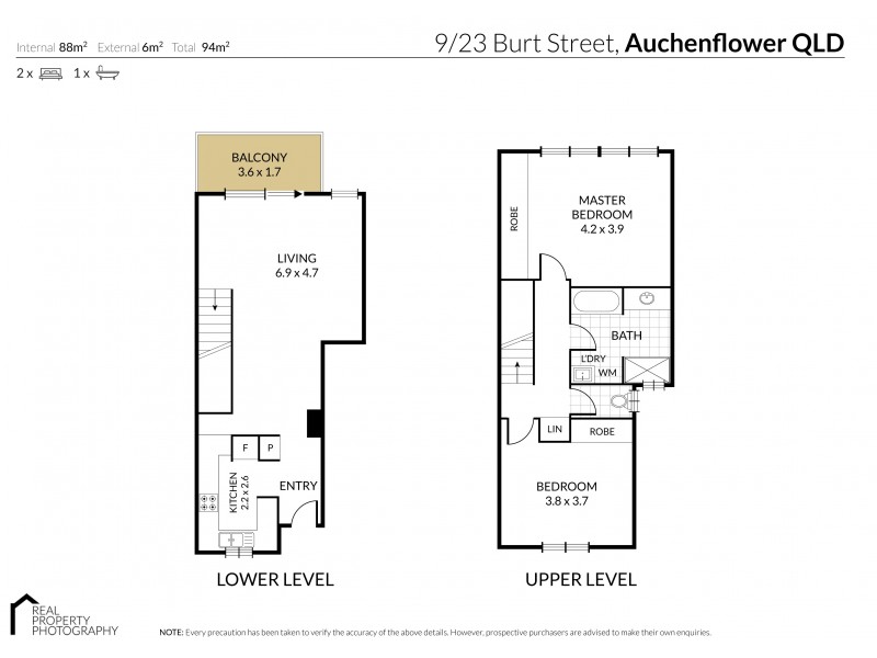 9/23 Burt Street, Auchenflower QLD 4066 Floorplan