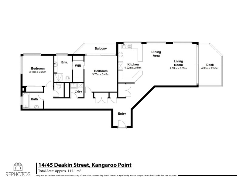 45 Deakin Street, Kangaroo Point QLD 4169 Floorplan