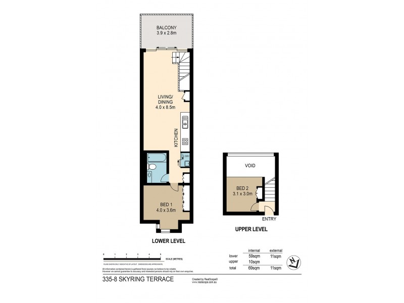 U335/8 Skyring Terrace, Teneriffe QLD 4005 Floorplan
