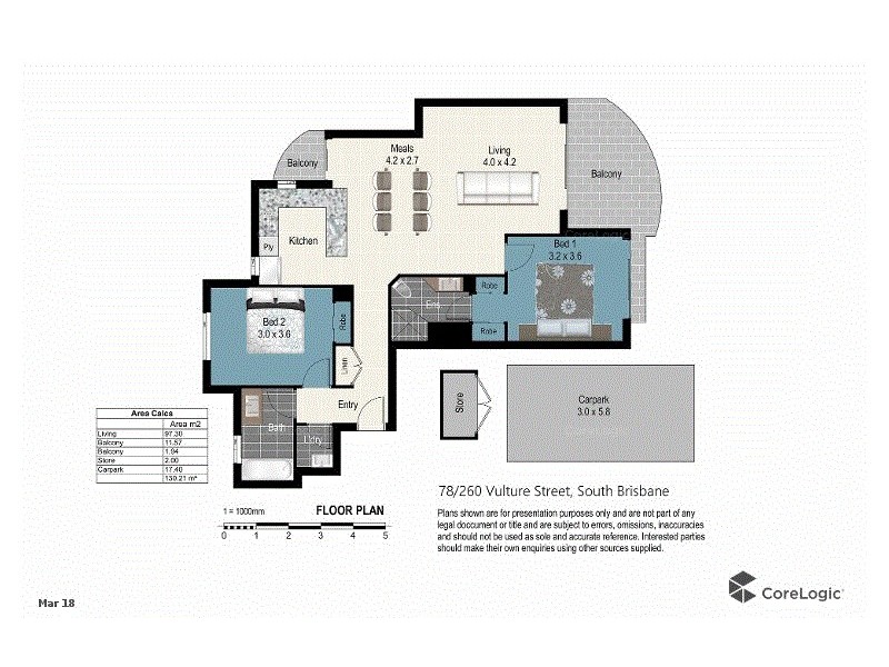 78/260 Vulture Street, South Brisbane QLD 4101 Floorplan