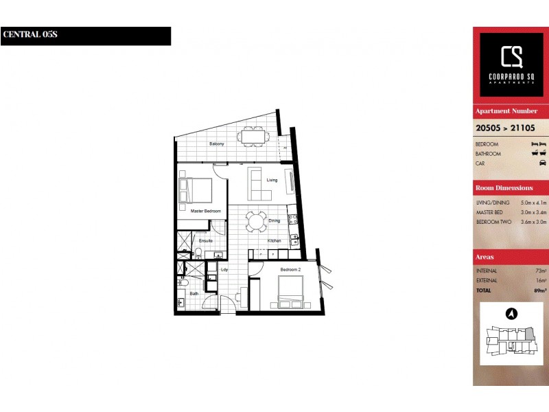 20605/300 Old Cleveland Road, Coorparoo QLD 4151 Floorplan