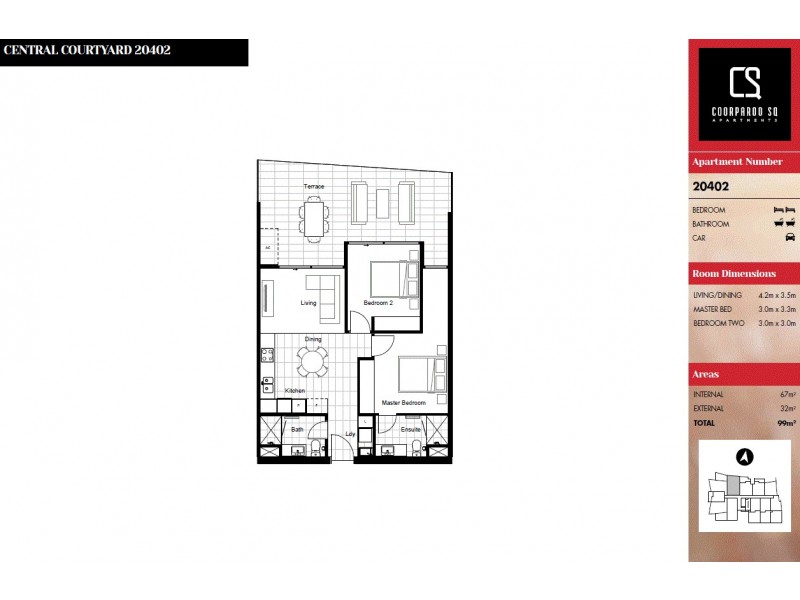 20402/300 Old Cleveland Road, Coorparoo QLD 4151 Floorplan