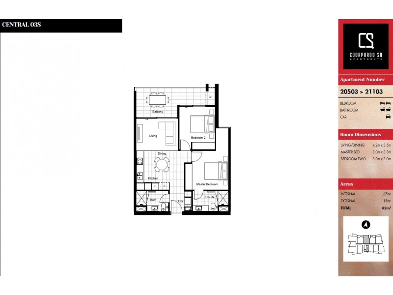20503/300 Old Cleveland Road, Coorparoo QLD 4151 Floorplan