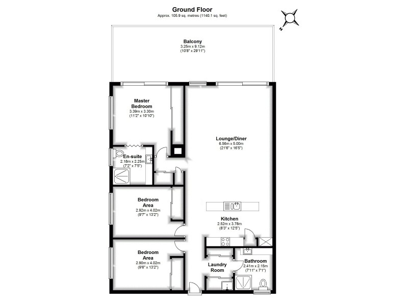 408/19 Tank Street, Kelvin Grove QLD 4059 Floorplan