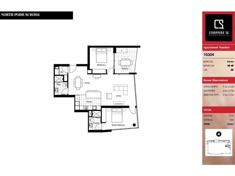 10304/300 Old Cleveland Road, Coorparoo QLD 4151 Floorplan