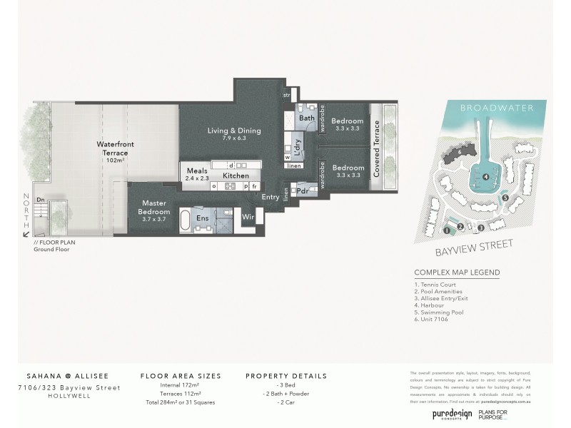 7106/323 Bayview Street, Hollywell QLD 4216 Floorplan