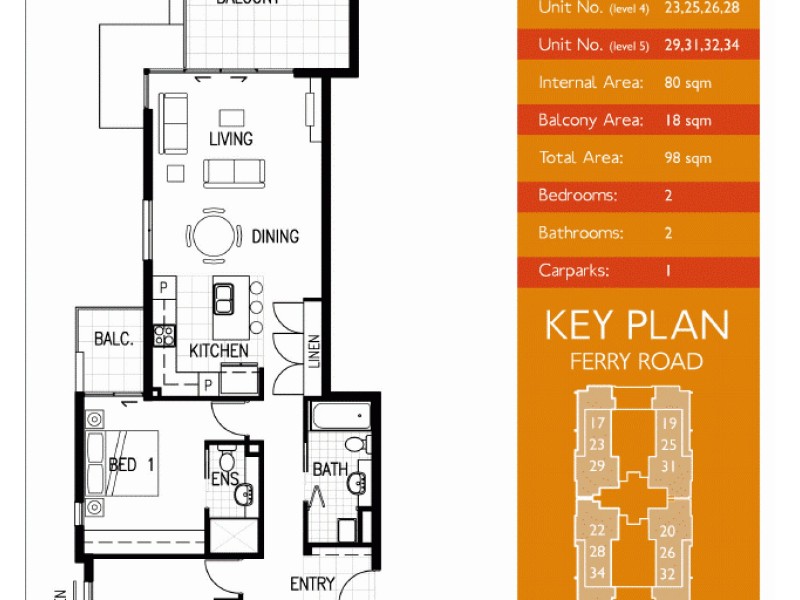 29/42 Ferry Road, West End QLD 4101 Floorplan