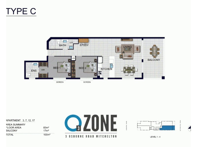12/3 Osborne Road, Mitchelton QLD 4053 Floorplan