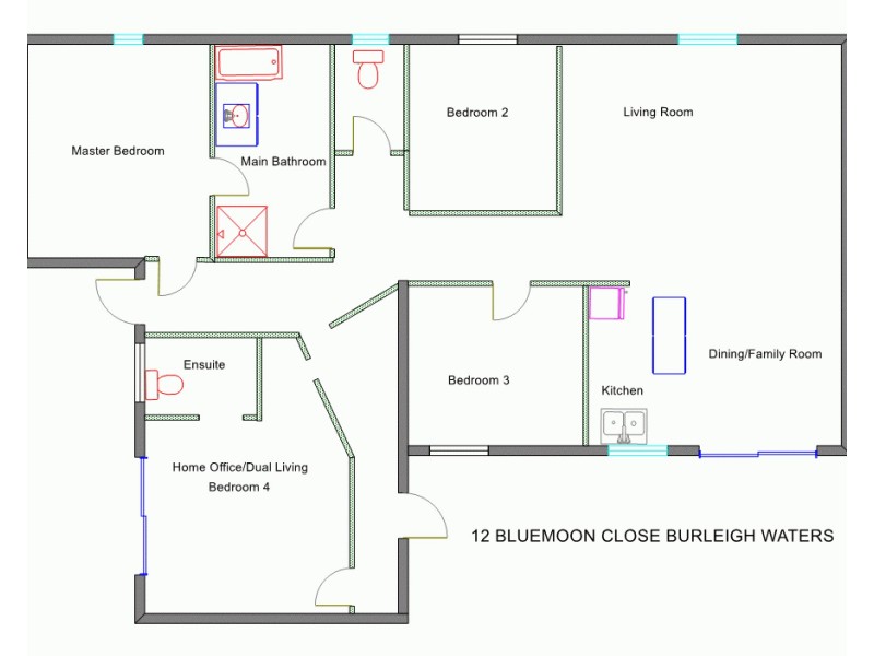 12 Bluemoon Close, Burleigh Waters QLD 4220 Floorplan