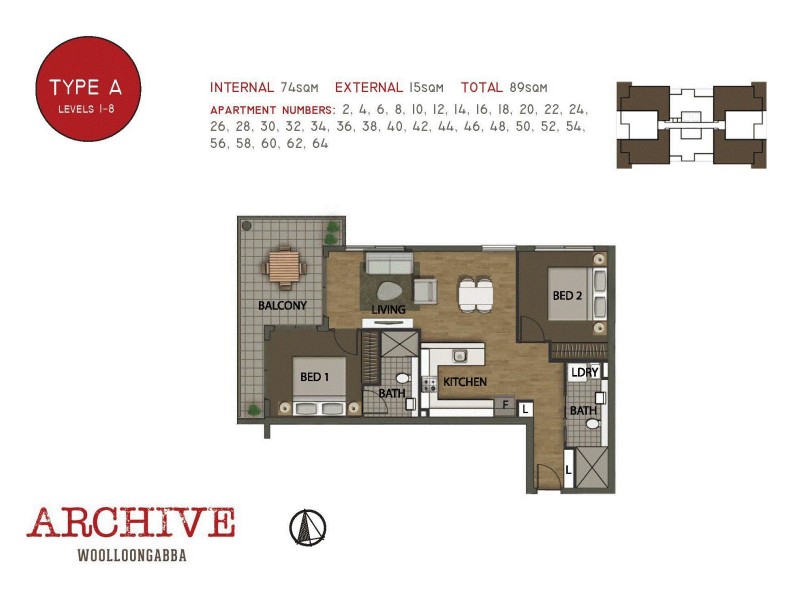 ID:3911154/17 Carl Street, Woolloongabba QLD 4102 Floorplan