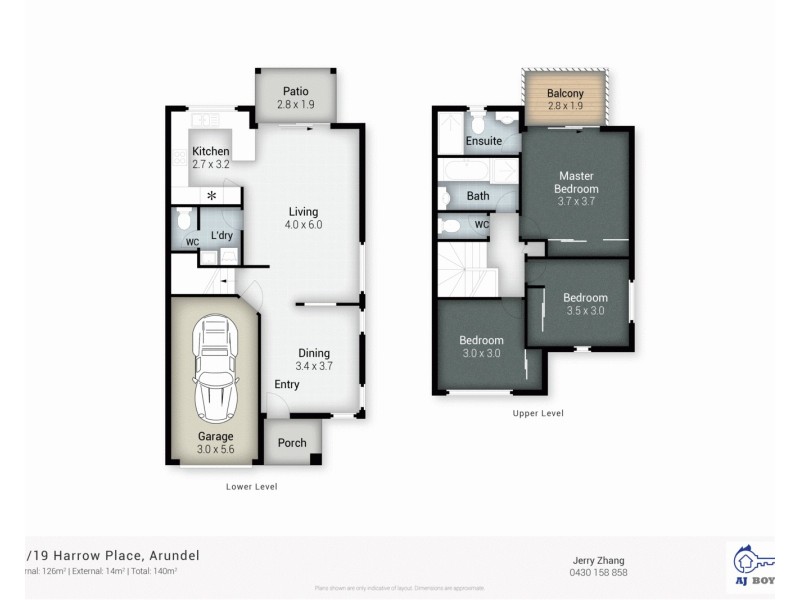 50/19 Harrow Place, Arundel QLD 4214 Floorplan