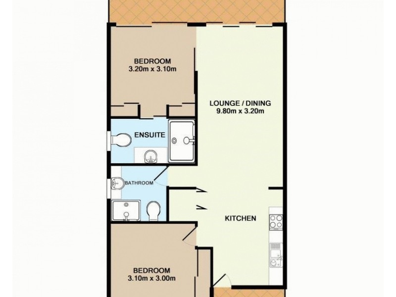8/18 Riverbend Place, Bulimba QLD 4171 Floorplan