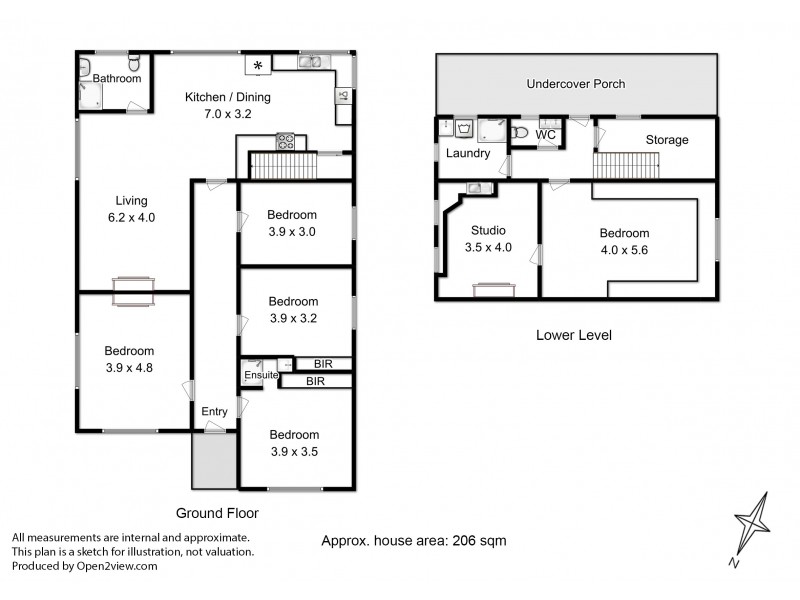 16 Summerhill Road, West Hobart TAS 7000 Floorplan
