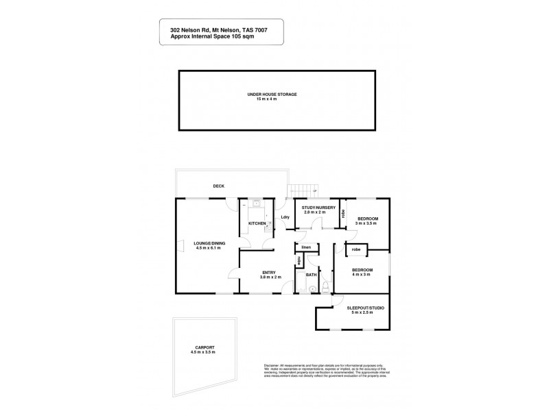 302 Nelson Road, Mount Nelson TAS 7007 Floorplan
