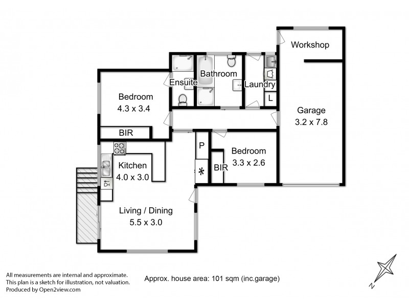 Unit 2 68 Auburn Road, Kingston Beach TAS 7050 Floorplan