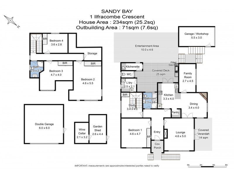 1 Ilfracombe Crescent, Sandy Bay TAS 7005 Floorplan