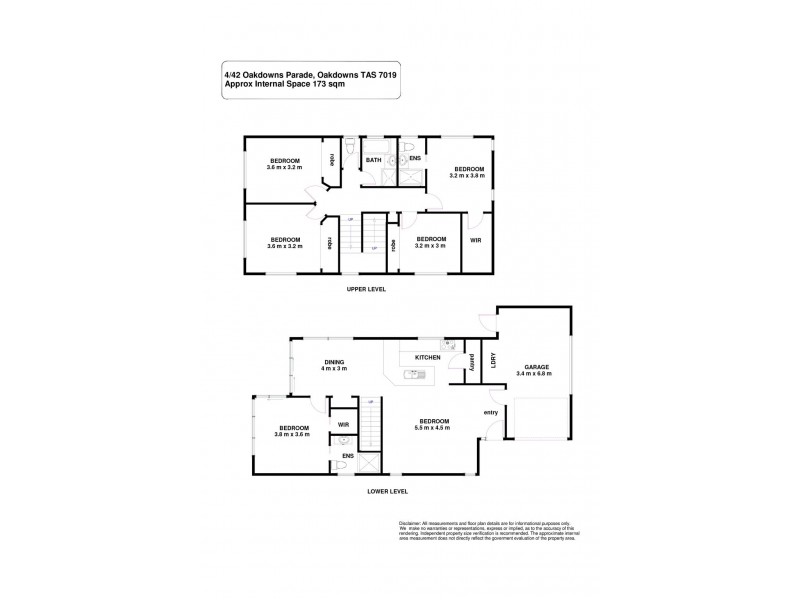 Unit 4 42 Oakdowns Parade, Oakdowns TAS 7019 Floorplan