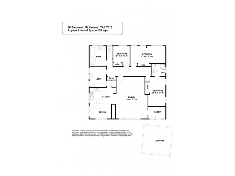 16 Banjorrah Street, Howrah TAS 7018 Floorplan
