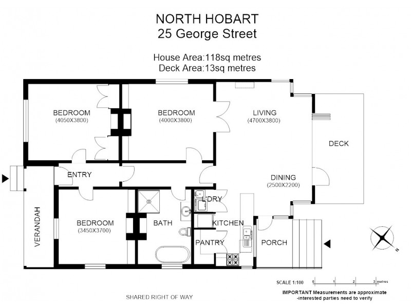 25 George Street, North Hobart TAS 7000 Floorplan