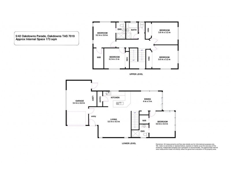 Unit 5 42 Oakdowns Parade, Oakdowns TAS 7019 Floorplan