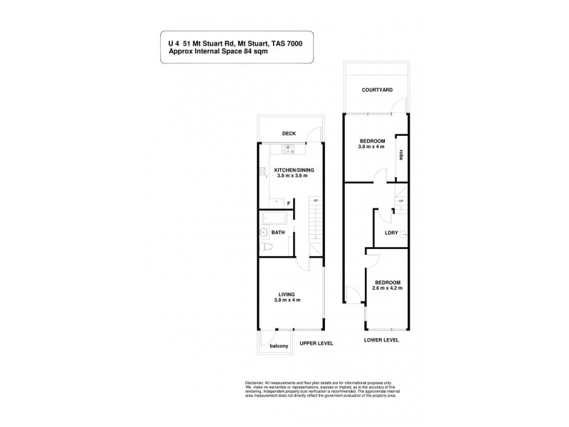 Unit 4 51 Mount Stuart Road, Mount Stuart TAS 7000 Floorplan