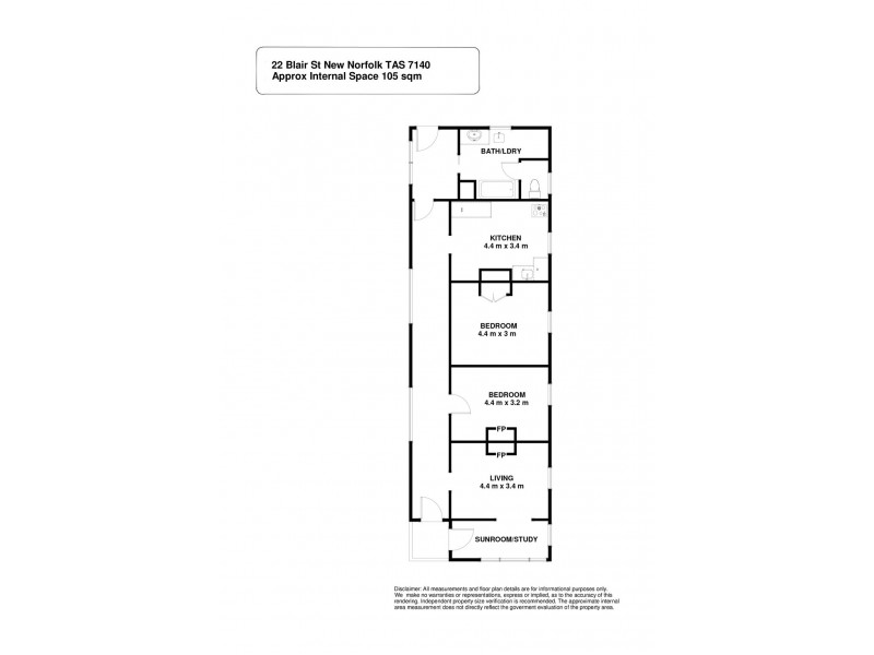 22 Blair Street, New Norfolk TAS 7140 Floorplan