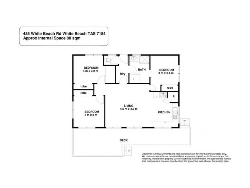 485 White Beach Road, White Beach TAS 7184 Floorplan