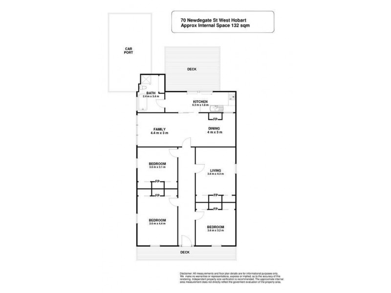 70 Newdegate Street, West Hobart TAS 7000 Floorplan