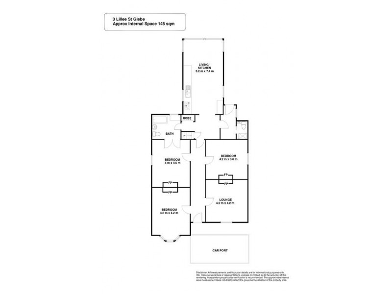 3 Lillie Street, Glebe TAS 7000 Floorplan
