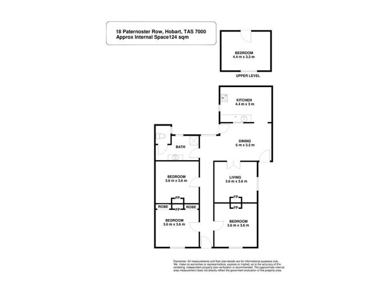 18 Paternoster Row, Hobart TAS 7000 Floorplan