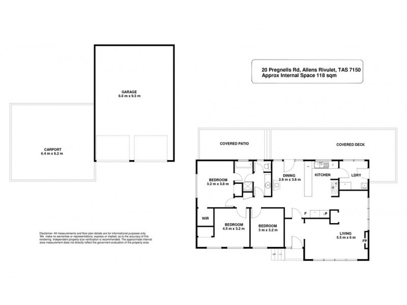 20 Pregnells Road, Allens Rivulet TAS 7150 Floorplan