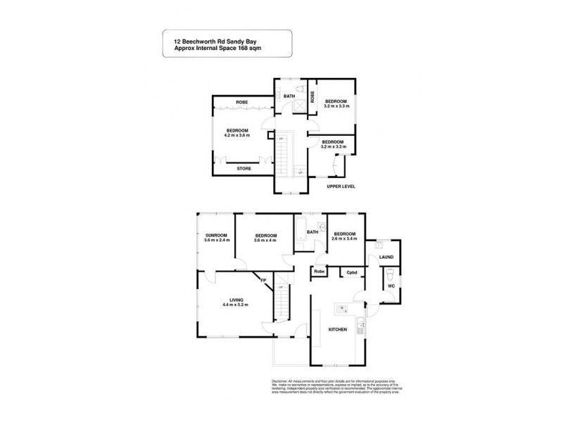 12 Beechworth Road, Sandy Bay TAS 7005 Floorplan