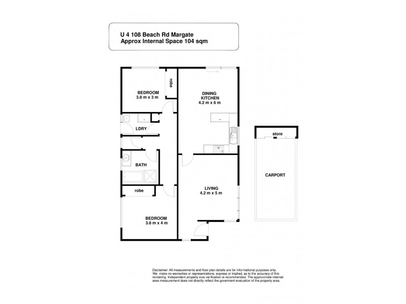 Unit 4 108 Beach Road, Margate TAS 7054 Floorplan